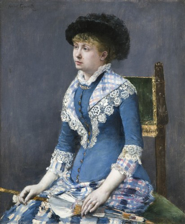 Norbert Goeneutte - Portrait de femme à l'ombrelle, 1880